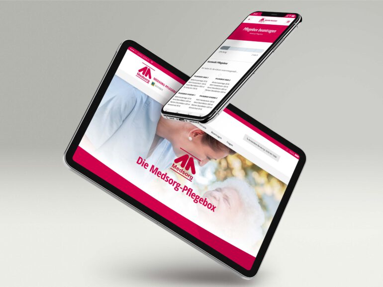 Medsorg Pflegebox – Webseite