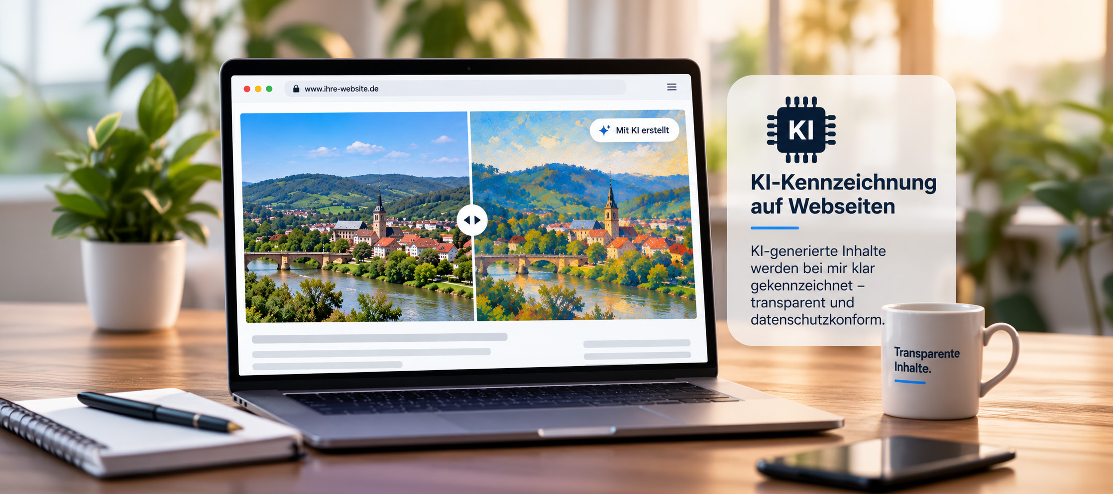 KI-Kennzeichnung auf Webseiten