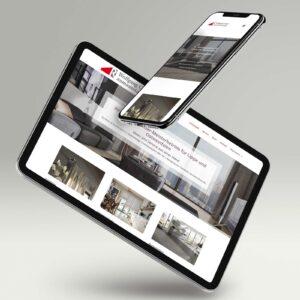 Website Raumausstattung Grund auf Tablet und Smartphone