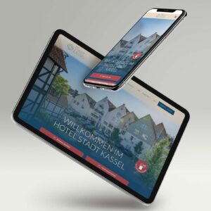 Website Hotel Stadt Kassel auf Tablet und Smartphone
