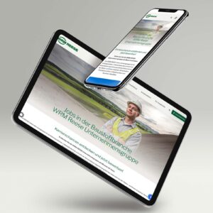 Website WRM-REESE Stellenportal auf Tablet und Smartphone