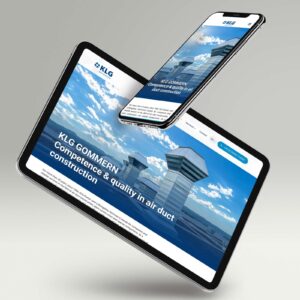 Website KLG Air Solutions auf Tablet und Smartphone