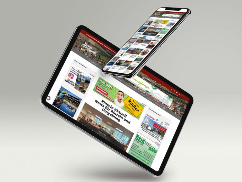 Website Rinteln Aktuell auf Tablet und Smartphone