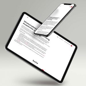 Website Museumsdatenbank Wilhelm Busch auf Tablet und Smartphone