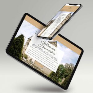 Website Schloss von Hammerstein auf Tablet und Smartphone