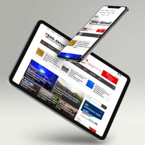 Website SHG-Aktuell auf Tablet und Smartphone