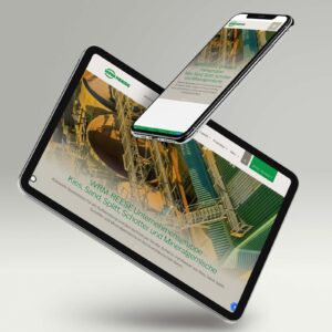 Website WRM-REESE Unternehmensgruppe auf Tablet und Smartphone