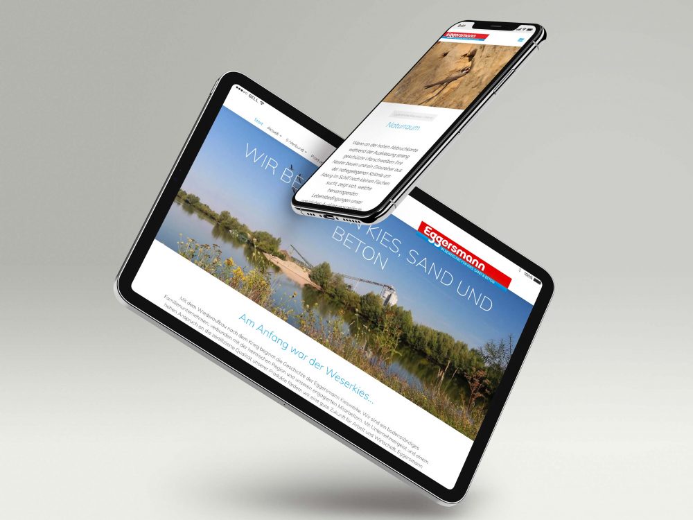 Kieswerke Eggersmann – Webseite